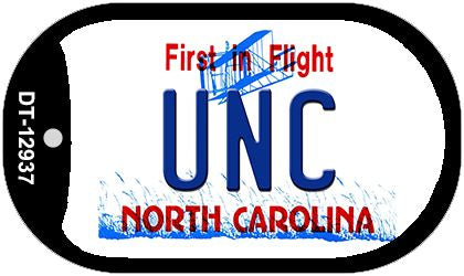 Univ North Carolina Novelty Metal Dog Tag Necklace DT-12937