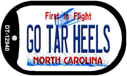 Go Tar Heels Novelty Metal Dog Tag Necklace DT-12940