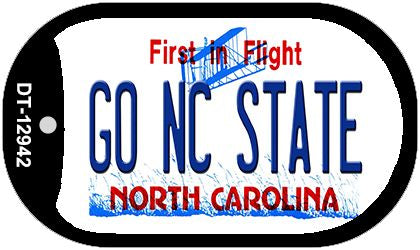 Go North Carolina State Novelty Metal Dog Tag Necklace DT-12942
