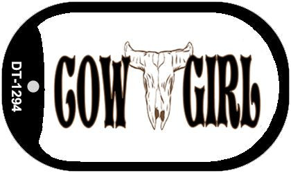 Cowgirl Novelty Metal Dog Tag Necklace DT-1294