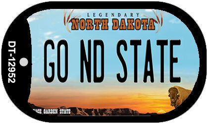 Go North Dakota State Novelty Metal Dog Tag Necklace DT-12952
