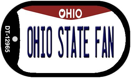 Ohio State Fan Novelty Metal Dog Tag Necklace DT-12965
