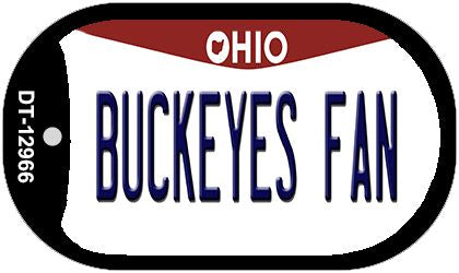 Buckeyes Fan Novelty Metal Dog Tag Necklace DT-12966