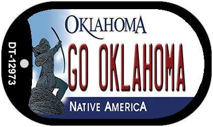 Go Oklahoma Novelty Metal Dog Tag Necklace DT-12973