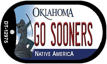 Go Sooners Novelty Metal Dog Tag Necklace DT-12975