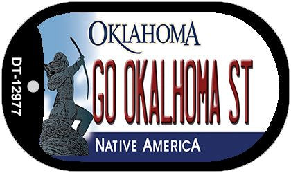 Go Oklahoma State Novelty Metal Dog Tag Necklace DT-12977