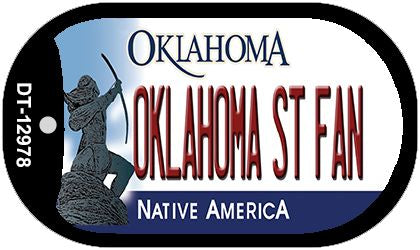 Oklahoma State Fan Novelty Metal Dog Tag Necklace DT-12978