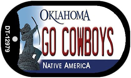 Go Cowboys Novelty Metal Dog Tag Necklace DT-12979