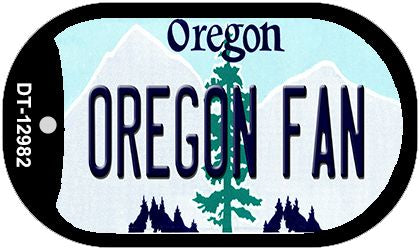 Oregon Fan Novelty Metal Dog Tag Necklace DT-12982