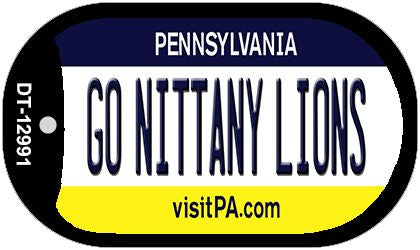 Go Nittany Lions Novelty Metal Dog Tag Necklace DT-12991