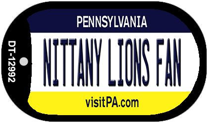 Nittany Lions Fan Novelty Metal Dog Tag Necklace DT-12992
