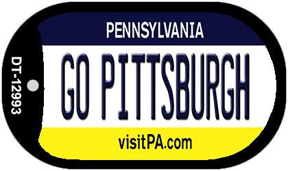 Go Pittsburgh Novelty Metal Dog Tag Necklace DT-12993