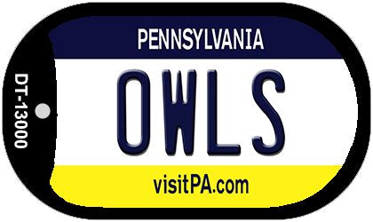 Owls Novelty Metal Dog Tag Necklace DT-13000