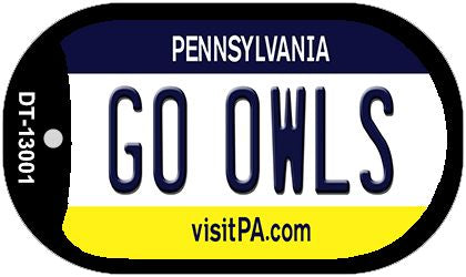 Go Owls Novelty Metal Dog Tag Necklace DT-13001