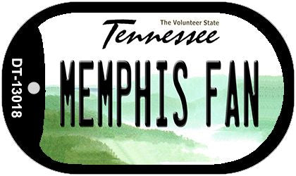 Memphis Fan Novelty Metal Dog Tag Necklace DT-13018