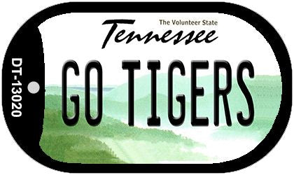 Go Tigers Novelty Metal Dog Tag Necklace DT-13020