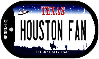 Houston Fan Novelty Metal Dog Tag Necklace DT-13039