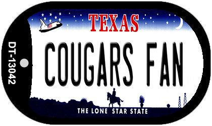 Cougars Fan Novelty Metal Dog Tag Necklace DT-13042