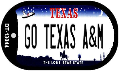 Go Texas A&M Novelty Metal Dog Tag Necklace DT-13044