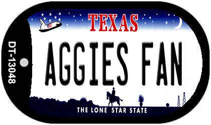 Aggies Fan Novelty Metal Dog Tag Necklace DT-13048