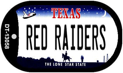 Red Raiders Novelty Metal Dog Tag Necklace DT-13058