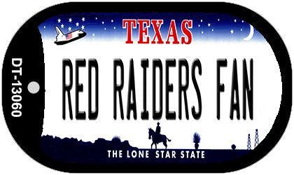 Red Raiders Fan Novelty Metal Dog Tag Necklace DT-13060