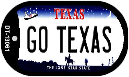 Go Texas Novelty Metal Dog Tag Necklace DT-13061