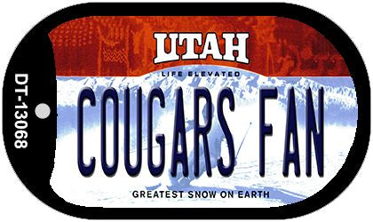 Cougars Fan Novelty Metal Dog Tag Necklace DT-13068