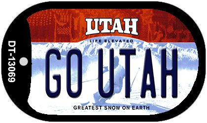 Go Utah Novelty Metal Dog Tag Necklace DT-13069