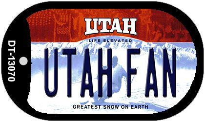 Utah Fan Novelty Metal Dog Tag Necklace DT-13070