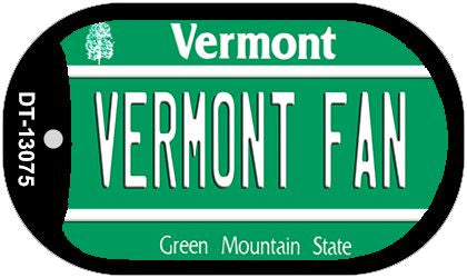 Vermont Fan Novelty Metal Dog Tag Necklace DT-13075