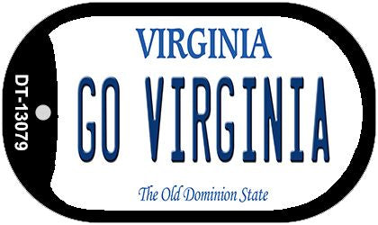 Go Virginia Novelty Metal Dog Tag Necklace DT-13079