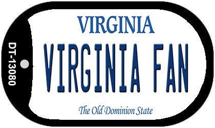 Virginia Fan Novelty Metal Dog Tag Necklace DT-13080