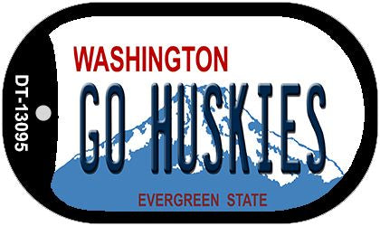 Go Huskies Novelty Metal Dog Tag Necklace DT-13095