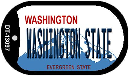 Washington State Novelty Metal Dog Tag Necklace DT-13097