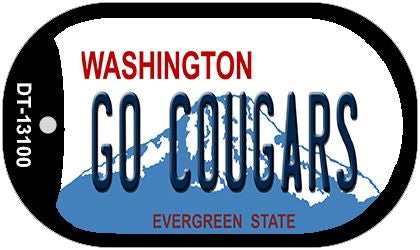 Go Cougars Novelty Metal Dog Tag Necklace DT-13100