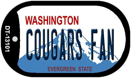 Cougars Fan Novelty Metal Dog Tag Necklace DT-13101