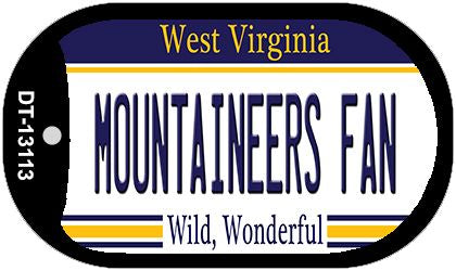 Mountaineers Fan Novelty Metal Dog Tag Necklace DT-13113