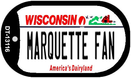 Marquette Fan Novelty Metal Dog Tag Necklace DT-13116