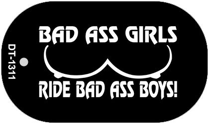 Bad Ass Girls Novelty Metal Dog Tag Necklace DT-1311