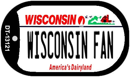 Wisconsin Fan Novelty Metal Dog Tag Necklace DT-13121