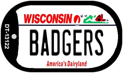 Badgers Novelty Metal Dog Tag Necklace DT-13122