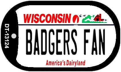 Badgers Fan Novelty Metal Dog Tag Necklace DT-13124