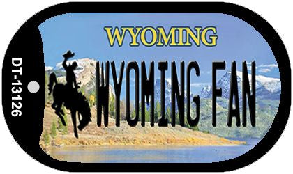 Wyoming Fan Novelty Metal Dog Tag Necklace DT-13126