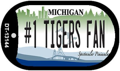 Number 1 Tigers Fan Novelty Metal Dog Tag Necklace DT-13144