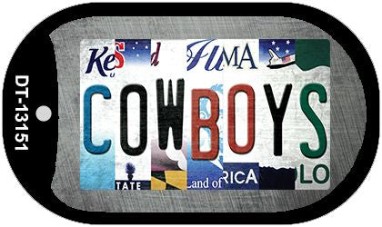 Cowboys Strip Art Novelty Metal Dog Tag Necklace DT-13151