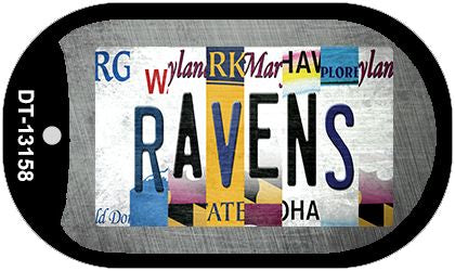 Ravens Strip Art Novelty Metal Dog Tag Necklace DT-13158