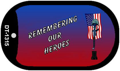 Remembering Our Heros Novelty Metal Dog Tag Necklace DT-1315