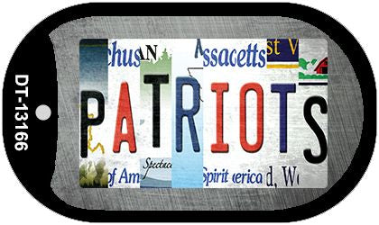 Patriots Strip Art Novelty Metal Dog Tag Necklace DT-13166