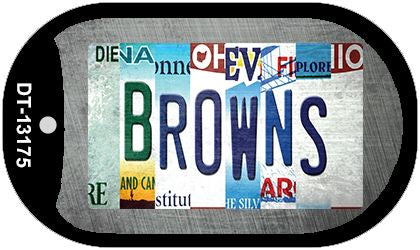 Browns Strip Art Novelty Metal Dog Tag Necklace DT-13175